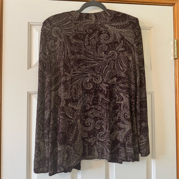 Alex Evenings 3 Piece Set Long Chiffon Skirt with Tank and  Jacket - Picture 5 of 15